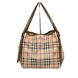 BURBERRY Nova Check Pvc Leather Shoulder Bag 💼 BB